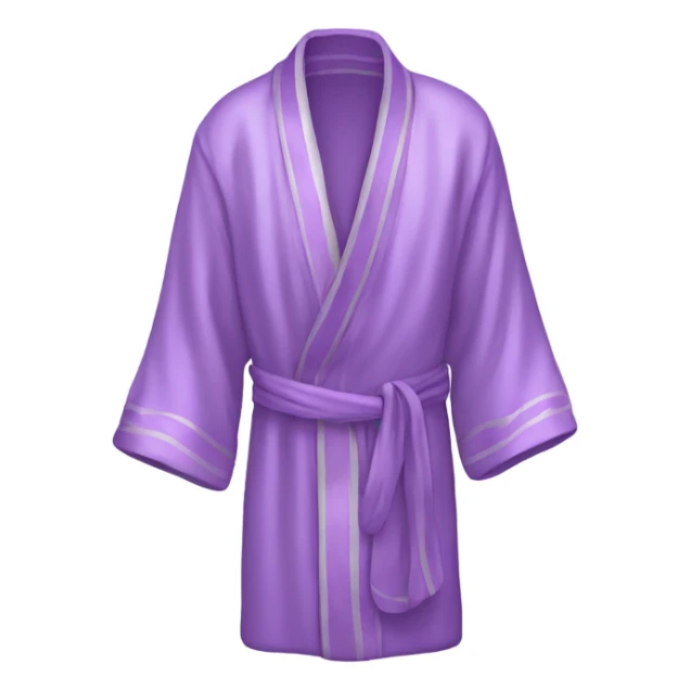 Light purple silk slippers and robe sticker