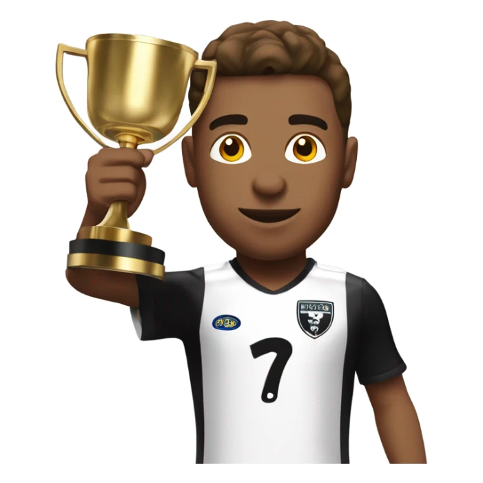 Derby county football club player holding trophy uk sticker