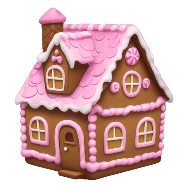Pink gingerbread house sticker