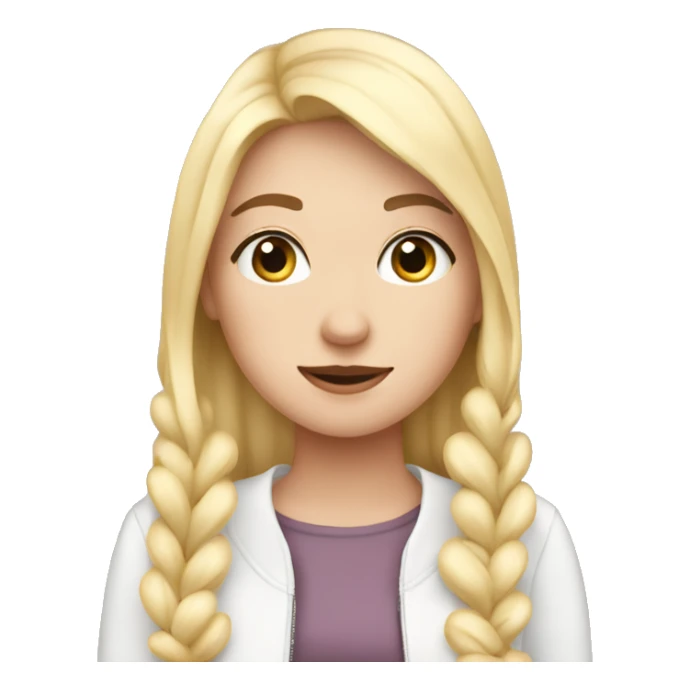 Pretty white girl with hearts  sticker