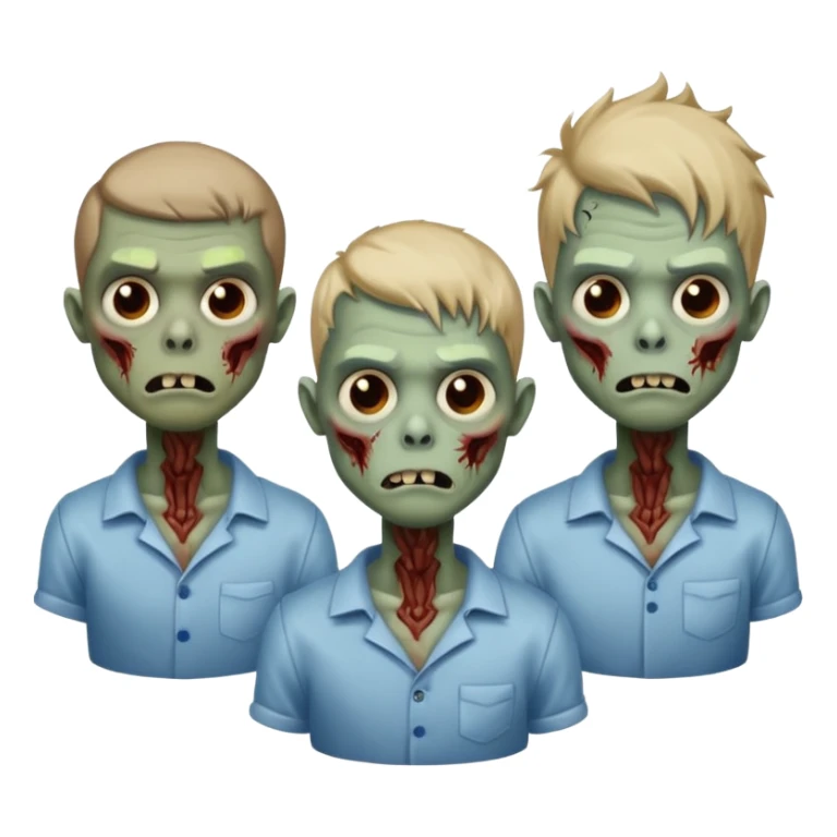 Garoto zombie com o cabelo até o pescoço  sticker