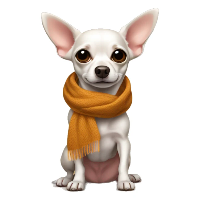 Weiner chihuahua wearing scarf sticker