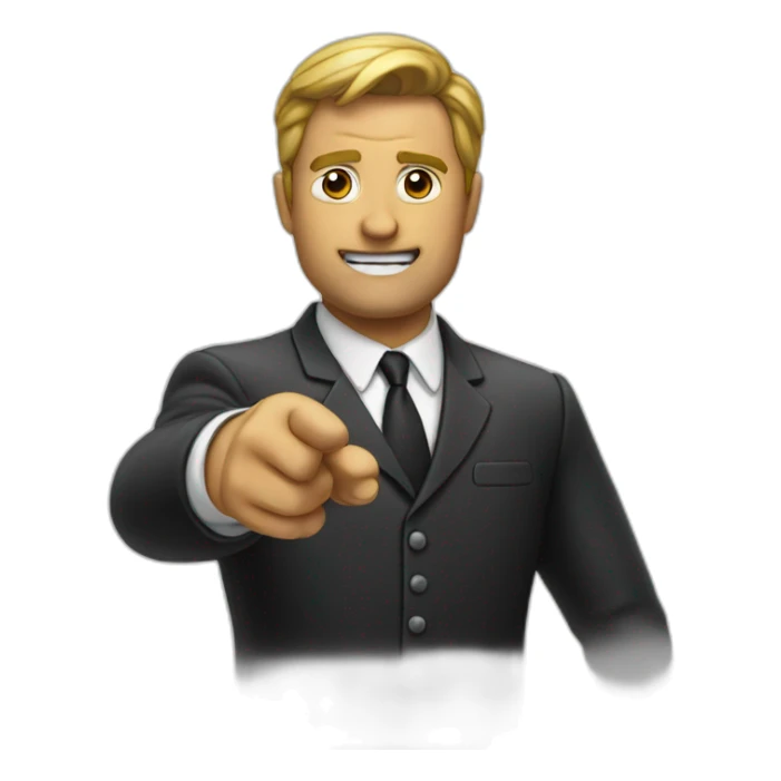 boss pointing at you sticker