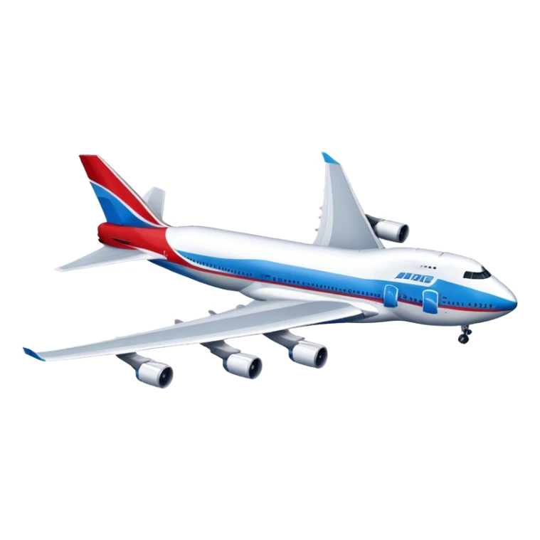 Boeing 747 - Boeing (Model Year: 2020) (Iconic colour: White with red and blue) sticker