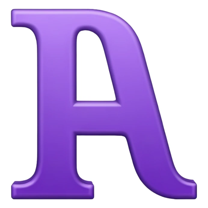 purple capital letter "I" alphabet sticker
