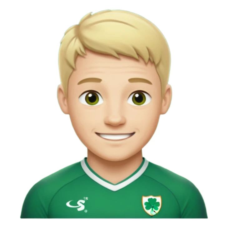 irish rugby player with very short blond hair sticker