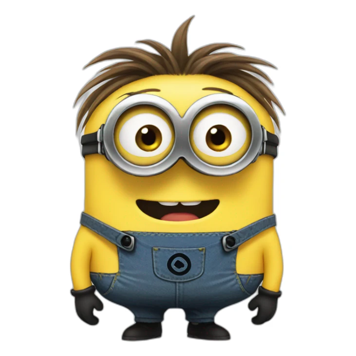 Minion with long hairs  sticker