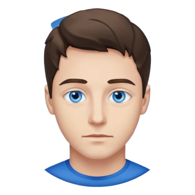 hold men blue eyes, art painting  sticker