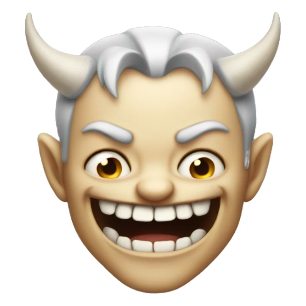 A demon who smiles with his teeth sticker