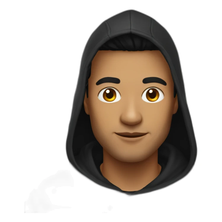 Developer with a black hoodies and the hood on this head  sticker