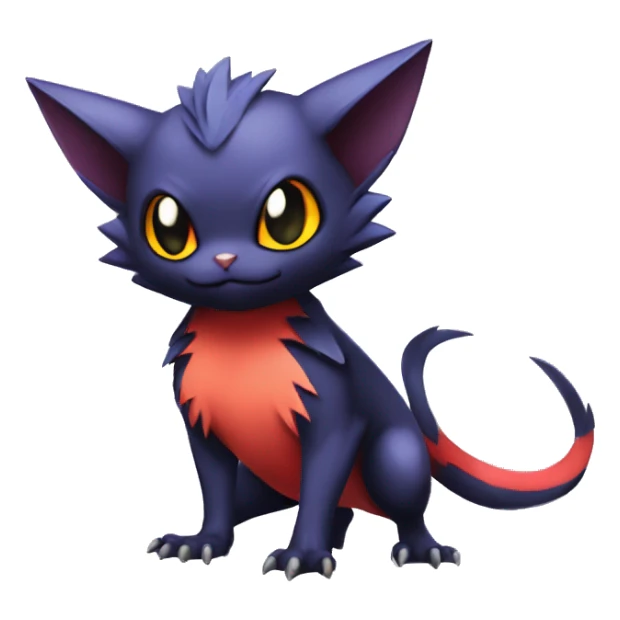 Cool Cute Edgy Chibi Noibat-Litten-Pokémon-Fakémon-hybrid sticker