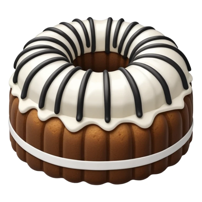 Bundt Cookies & cream cake with only white frosting stripes  sticker