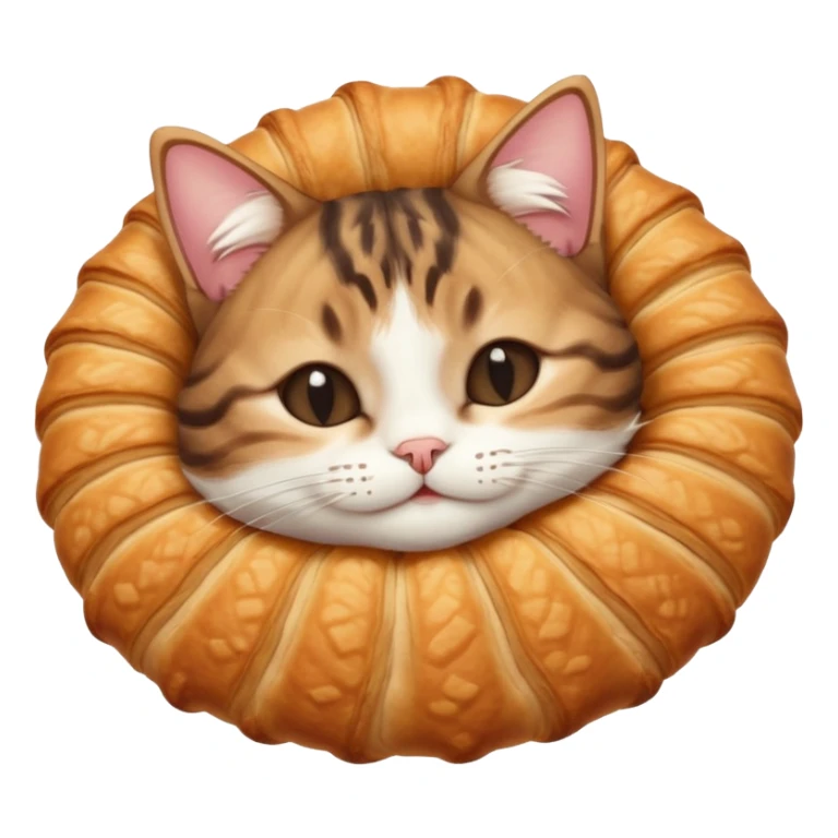 dark brown tabby and white cat in crossaint position upside down with eyes closed sticker