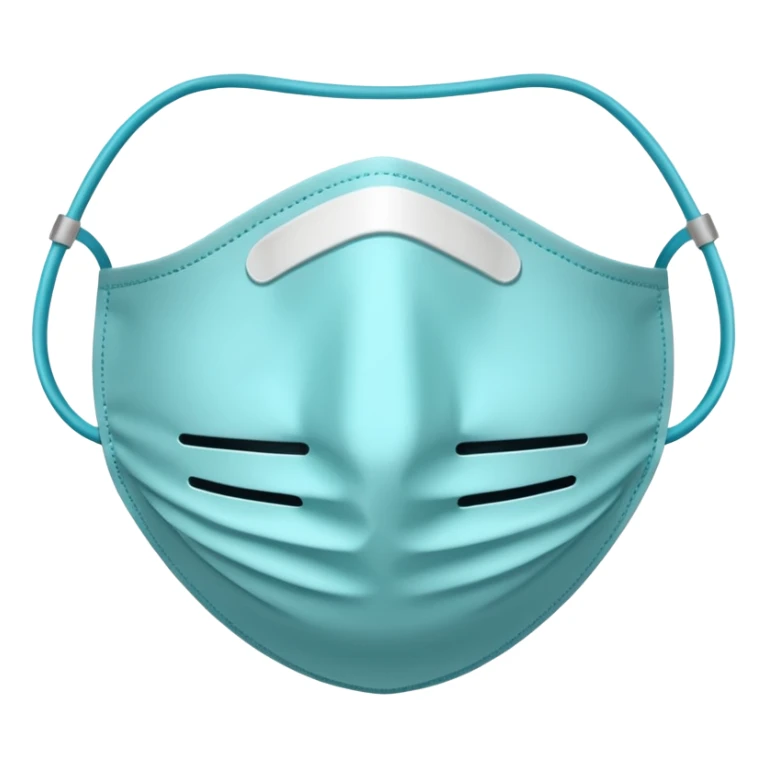 medical mask without face just the medical mask object ( ios / apple style) sticker