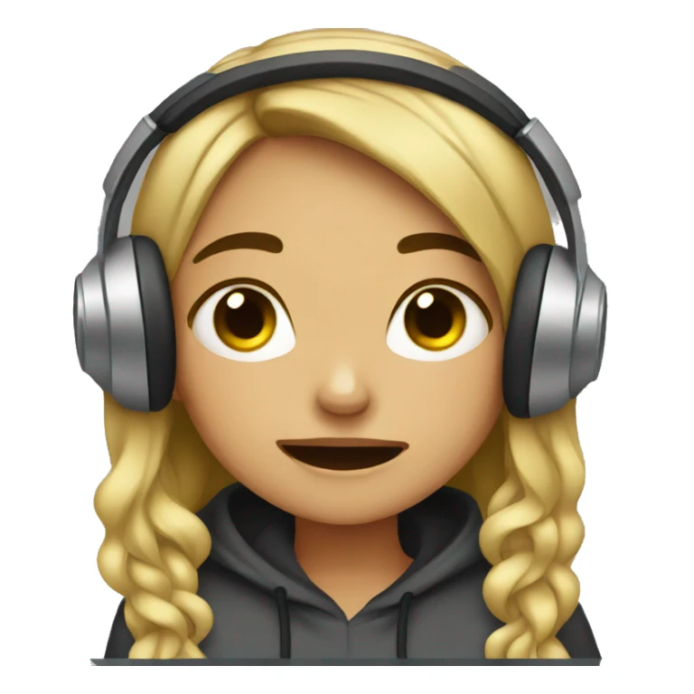 A girl crying and listening to music  sticker