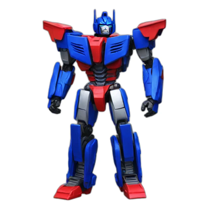 Transformer red blue power stand up right leg front left leg back sticker