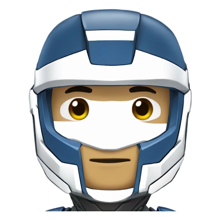 Halo Spartan anime blue armor sticker