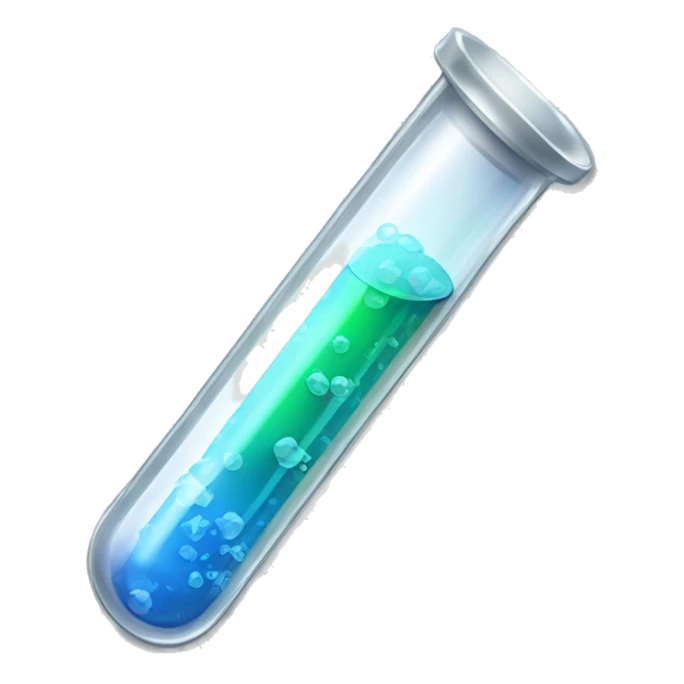 closed test tube next to aluminum foil sticker