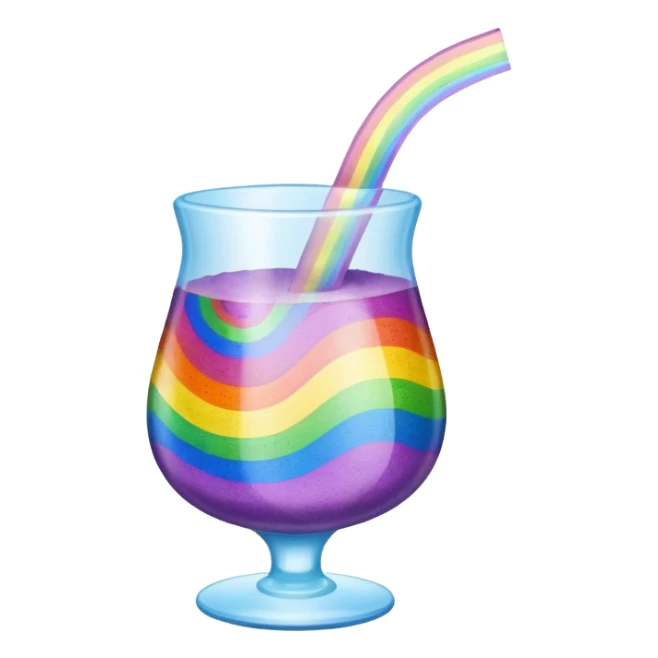 A Glass with rainbow powder in it sticker