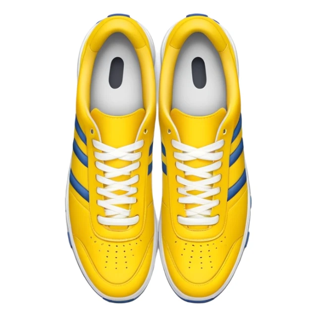 Sneakers (top view) – yellow, the width and height of image must be equal in size sticker