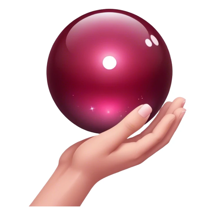 Burgundy color magic ball  sparkl in your hands sticker