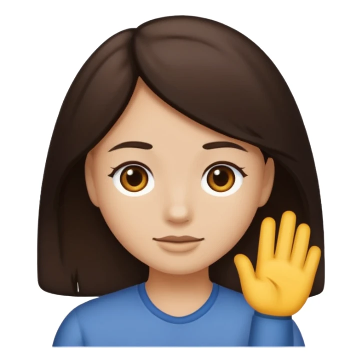 Dark brown hair, light skined sticker