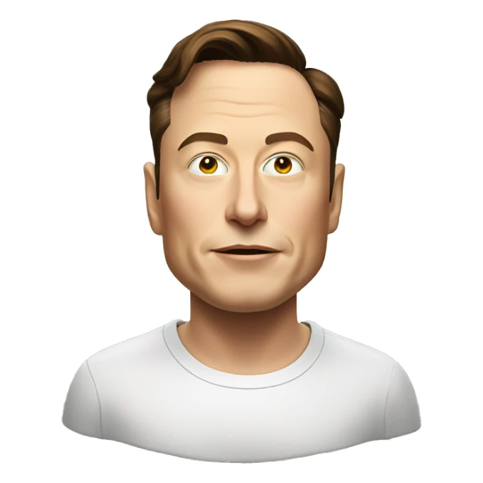 head of elon musk sticker