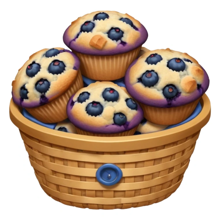 Basket of blueberry muffins sticker