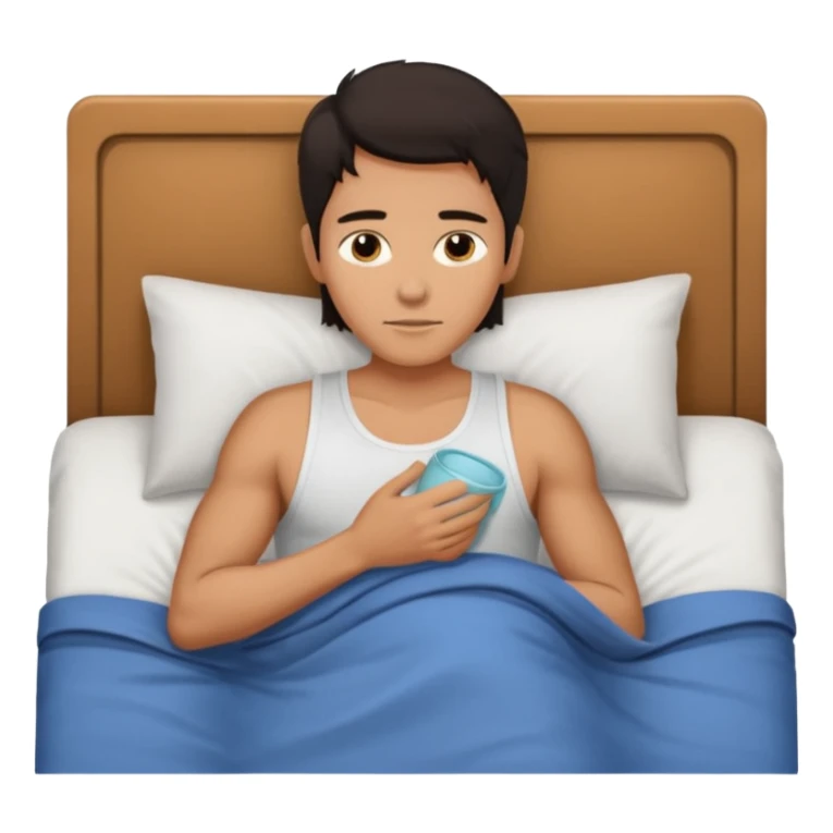 Masculine woman spooning in bed sticker