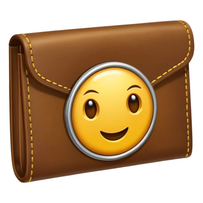 Billetera con un simbolo de honestidad en el medio sticker