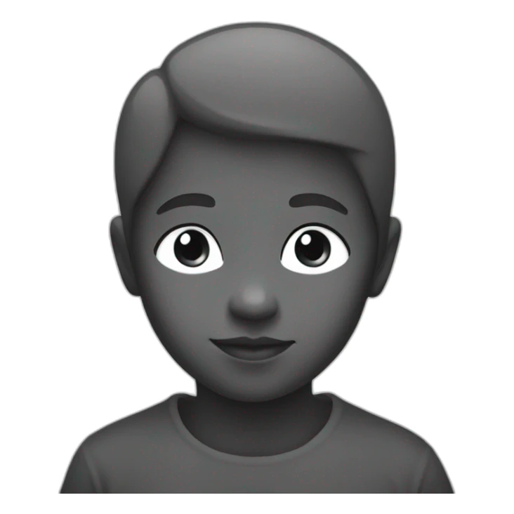 silhouette of a child, front view, without colour sticker