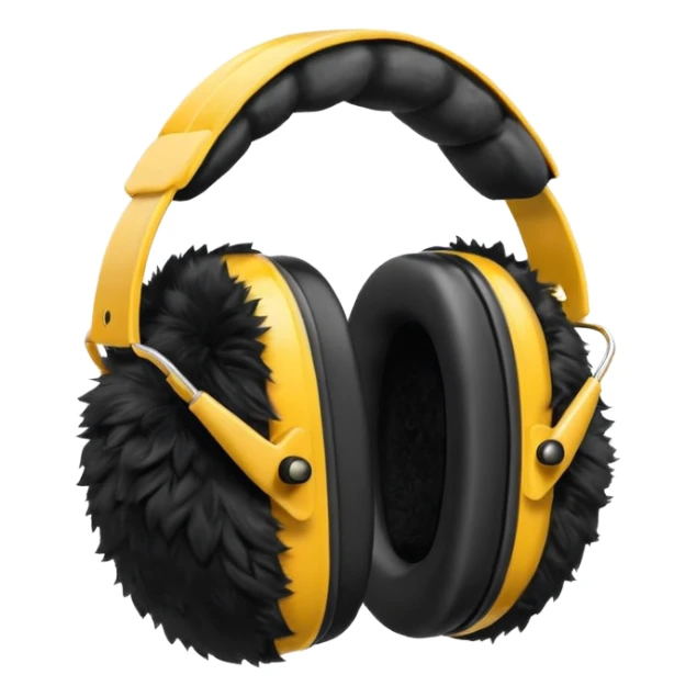 Protectores de orejas + solo, sin persona sticker