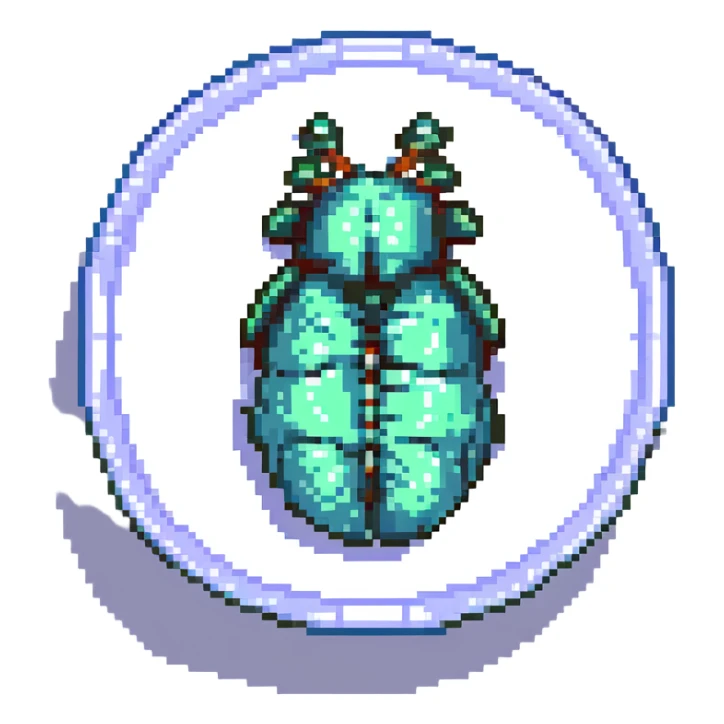 MRI embryo digital fetal small shape in otherworldly bubble, eerie, horror, pupa, crystalis, in-utero, sea-life, crustaceanoid sticker