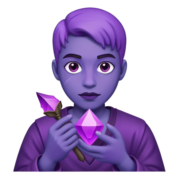 misterious purple item in hand sticker
