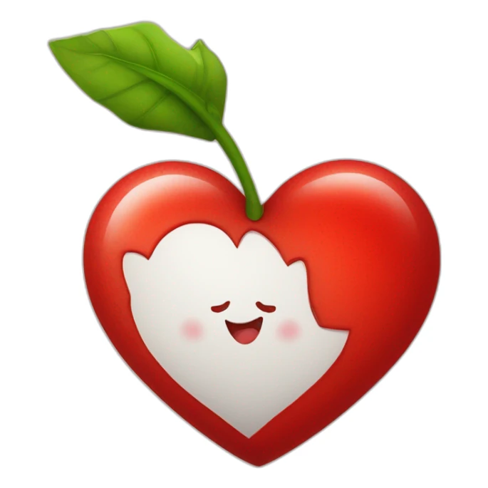 Coeur rouge avec une croix rouge au desuus sticker