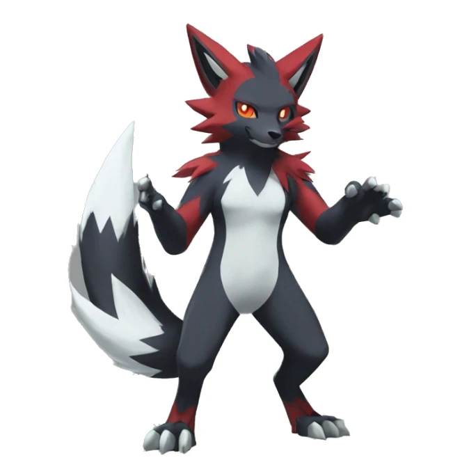 Litten-Zoroark-Zangoose-Mightyena-Zorua full body sticker