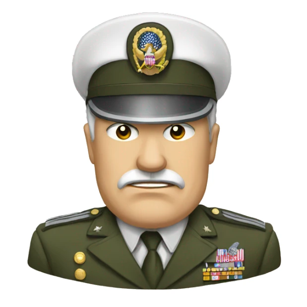 white general of army usa angry sticker