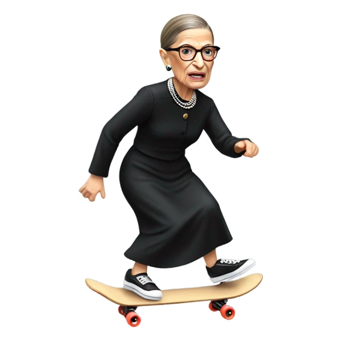 Ruth Bader Ginsburg skateboarding sticker