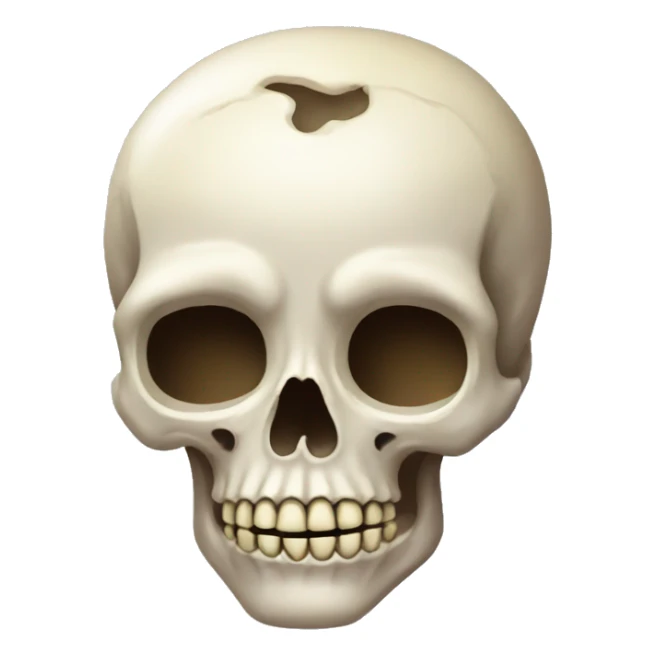 skull emoji but coquette sticker