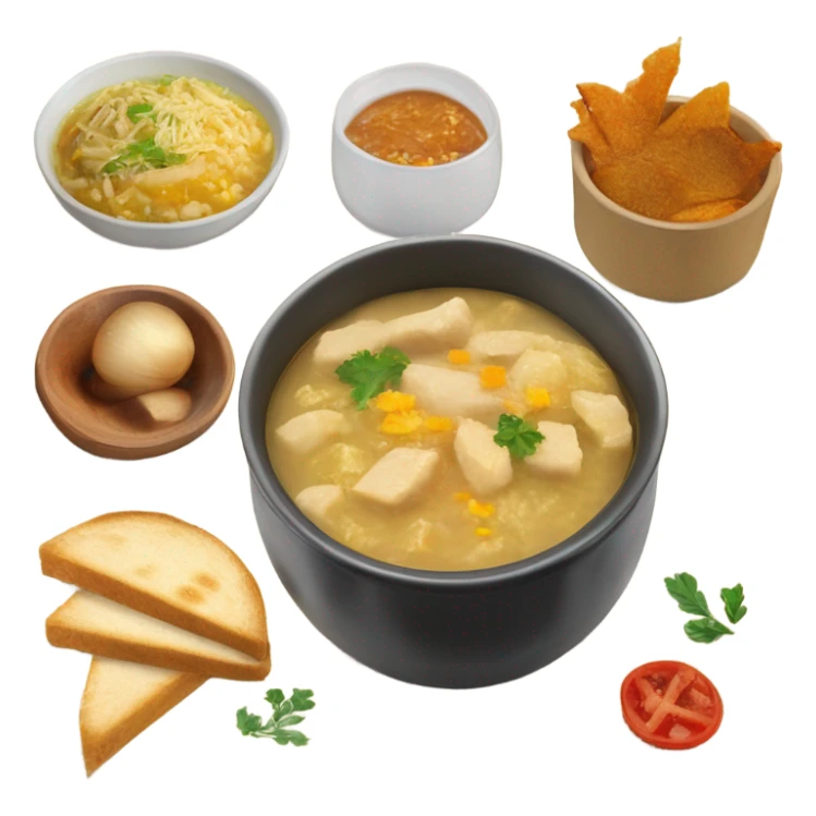 Plato de Sopa de ajiaco en perspectiva sticker