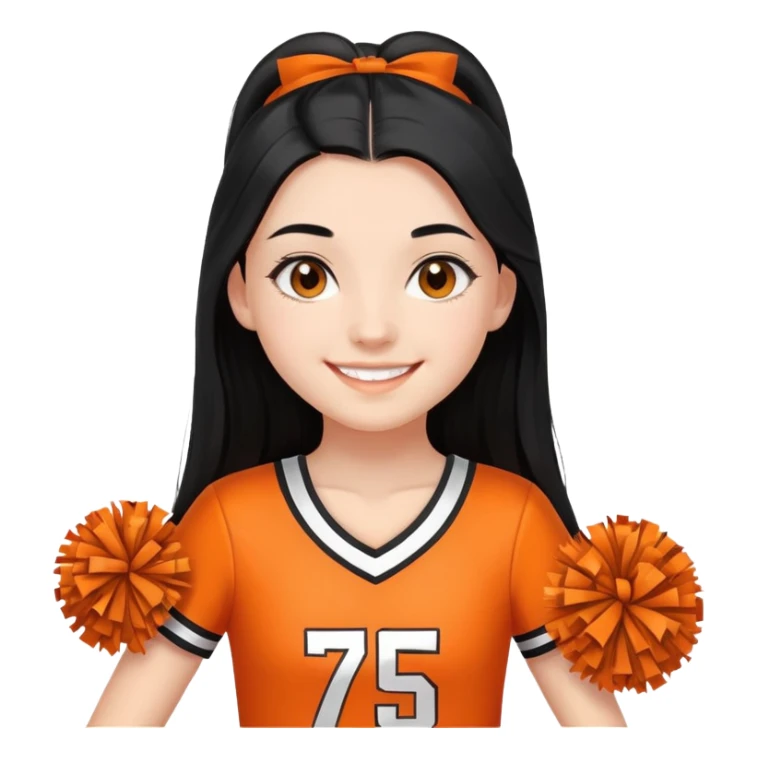 - Nữ
- 15 tuổi
- Da trắng
- Tóc dài, đen
- cười mỉm, mặt nhỏ nhắn dài
- Mặc áo cổ vũ cam sticker