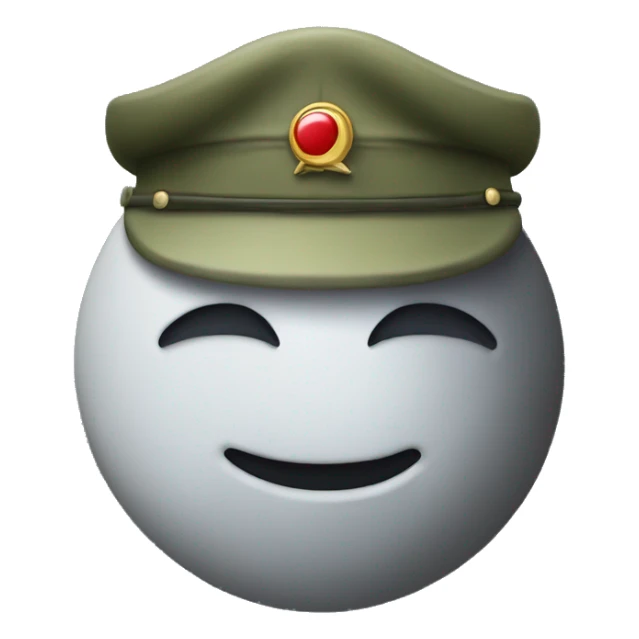 Moon With a Military Hat sticker