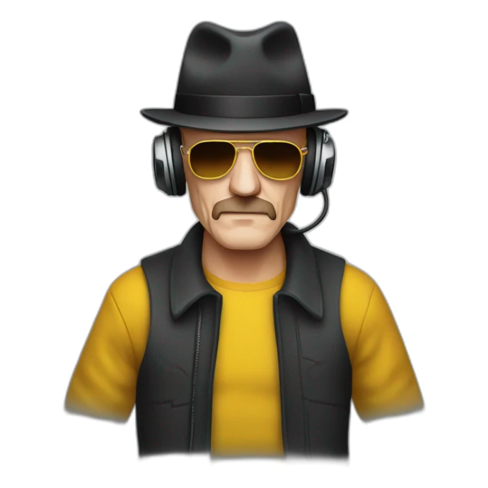 Heisenberg listening to music sticker