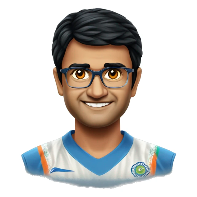 indian cricket player sourav ganguly sticker