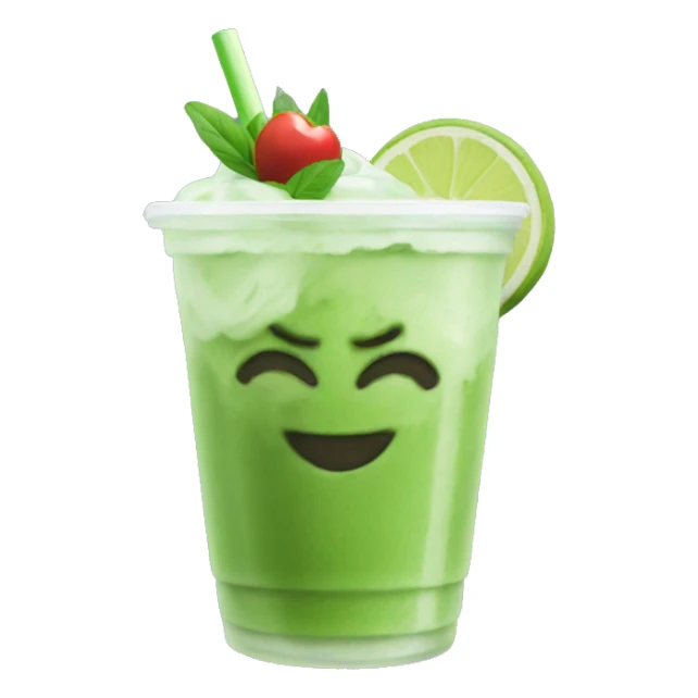 iced matcha, no whipped cream or straw sticker