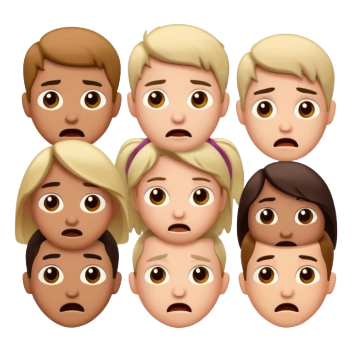 Anxious
 Irritated
 Confused
 Unsure
 Hopeful
Neutral (slightly cautious)
 (Excited → Confused) in cute  human forms sticker