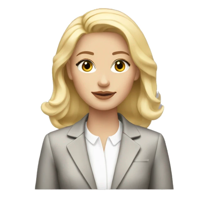 blonde girl with chanel blazer sticker