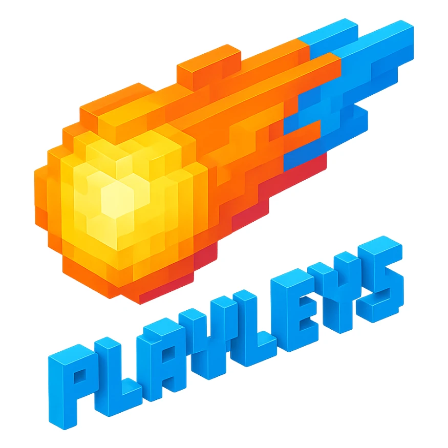светящиеся комета с надписью "PLAVLEYS", no background sticker