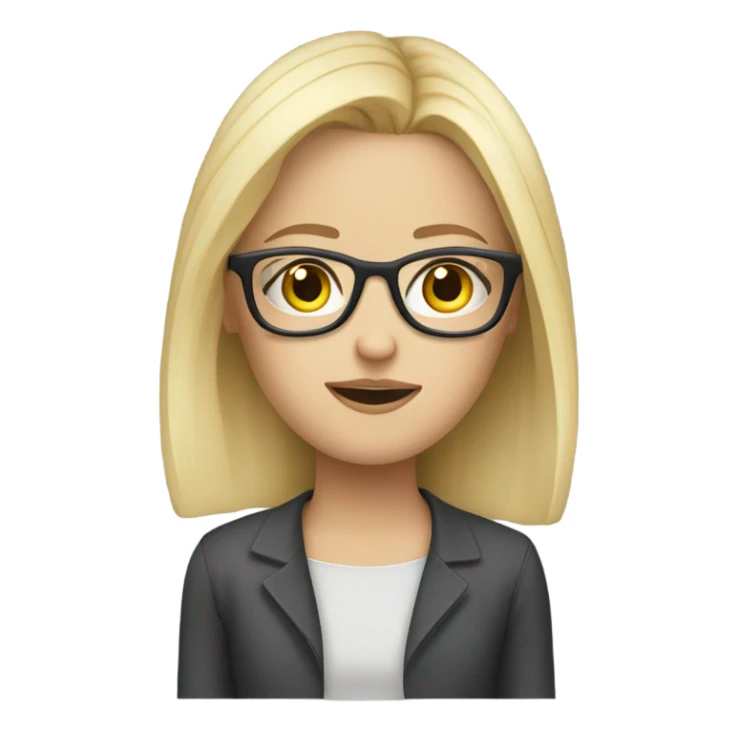 Blonde girl in glasses who’s sick sticker