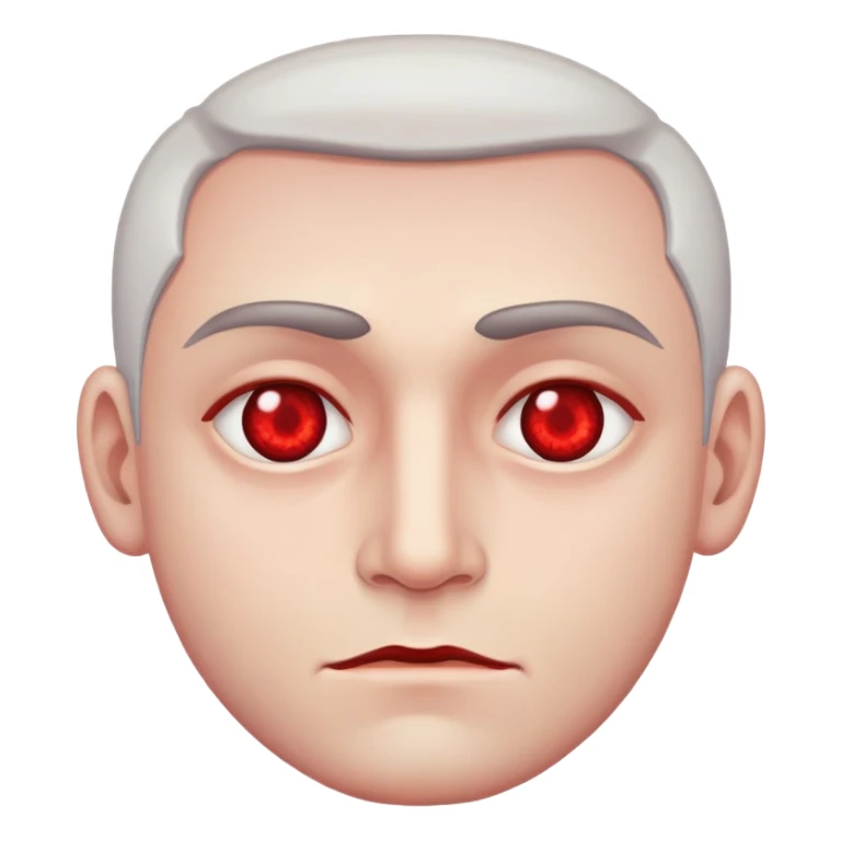 A man with blood red eyes sticker